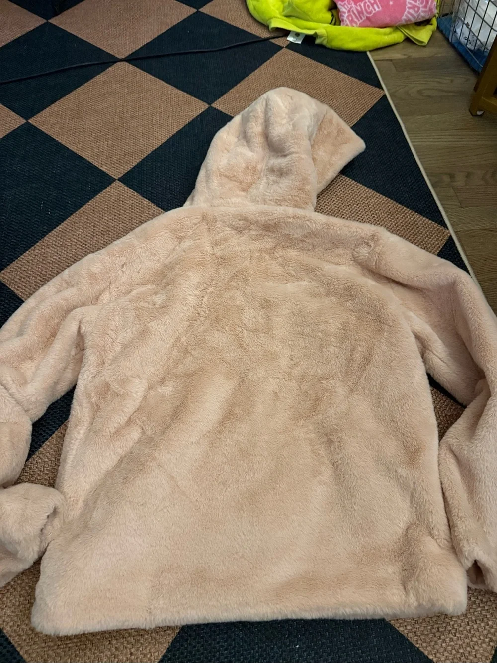 Primark Plush Hooded Zip Jacket - Pale Pink